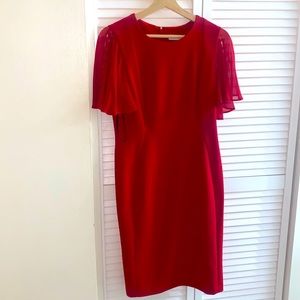 Short Sleeve Red Calvin Klein Dress